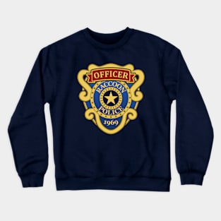 Raccoon Office Police Badge Crewneck Sweatshirt